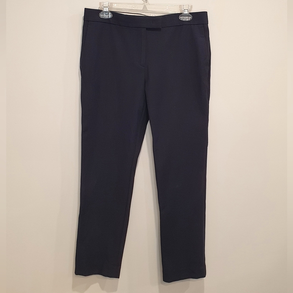 Ann Taylor Devin Fit ankle pant straight leg trousers, navy, size 6 - Picture 2 of 4